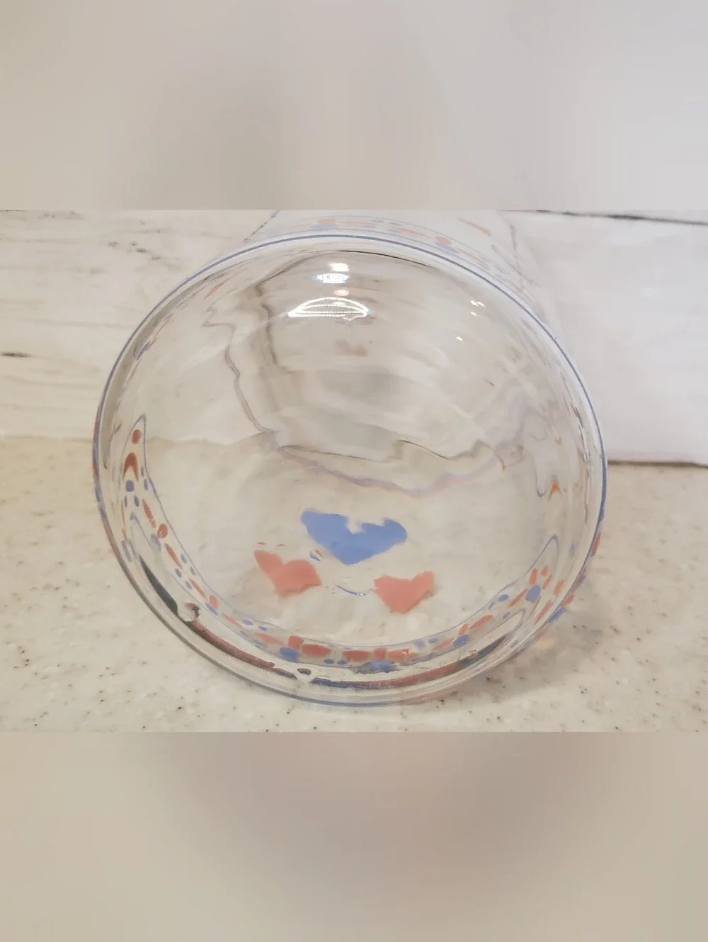 Vintage Luminarc Style Goose Hearts Glass Canister Jar w Lid Cottagecore 8x4